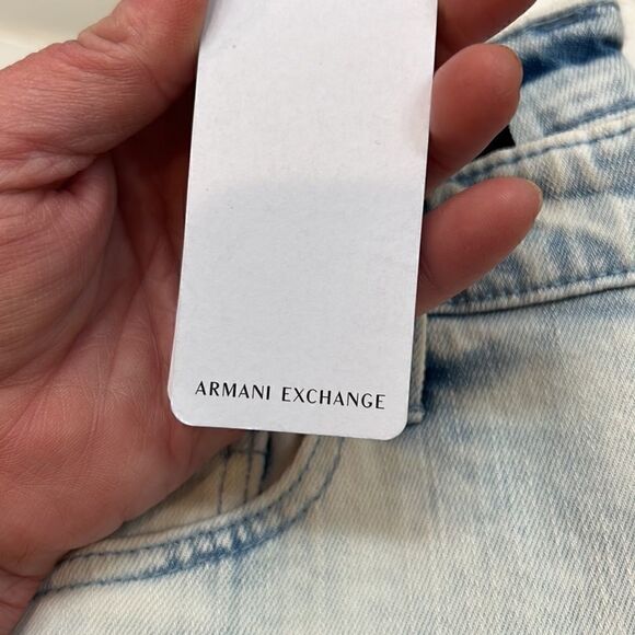 Armani Exchange (NEW) J19 Super Skinny side Slit size 30 in light denim - Picture 6 of 9